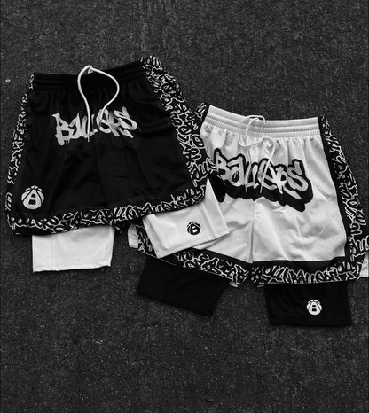 Ballers Classic Graffiti Mesh Shorts (WITH CYCLING SHORT)