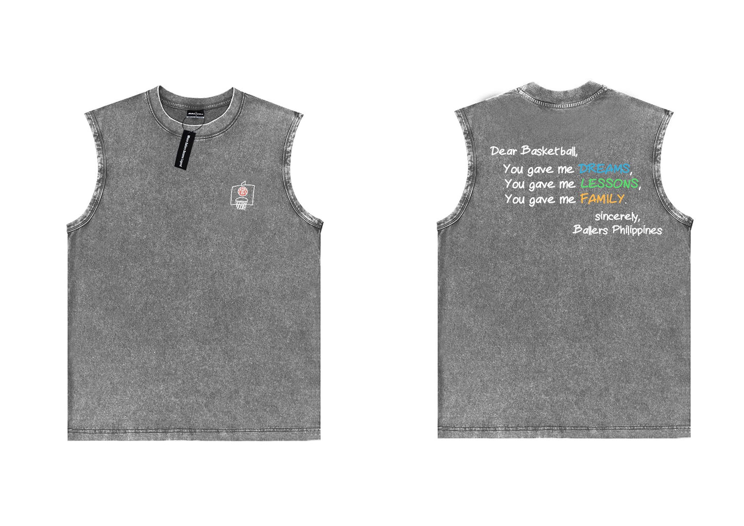 Ballers Acid Wash Tank Top (DEAR BASKETBALL)