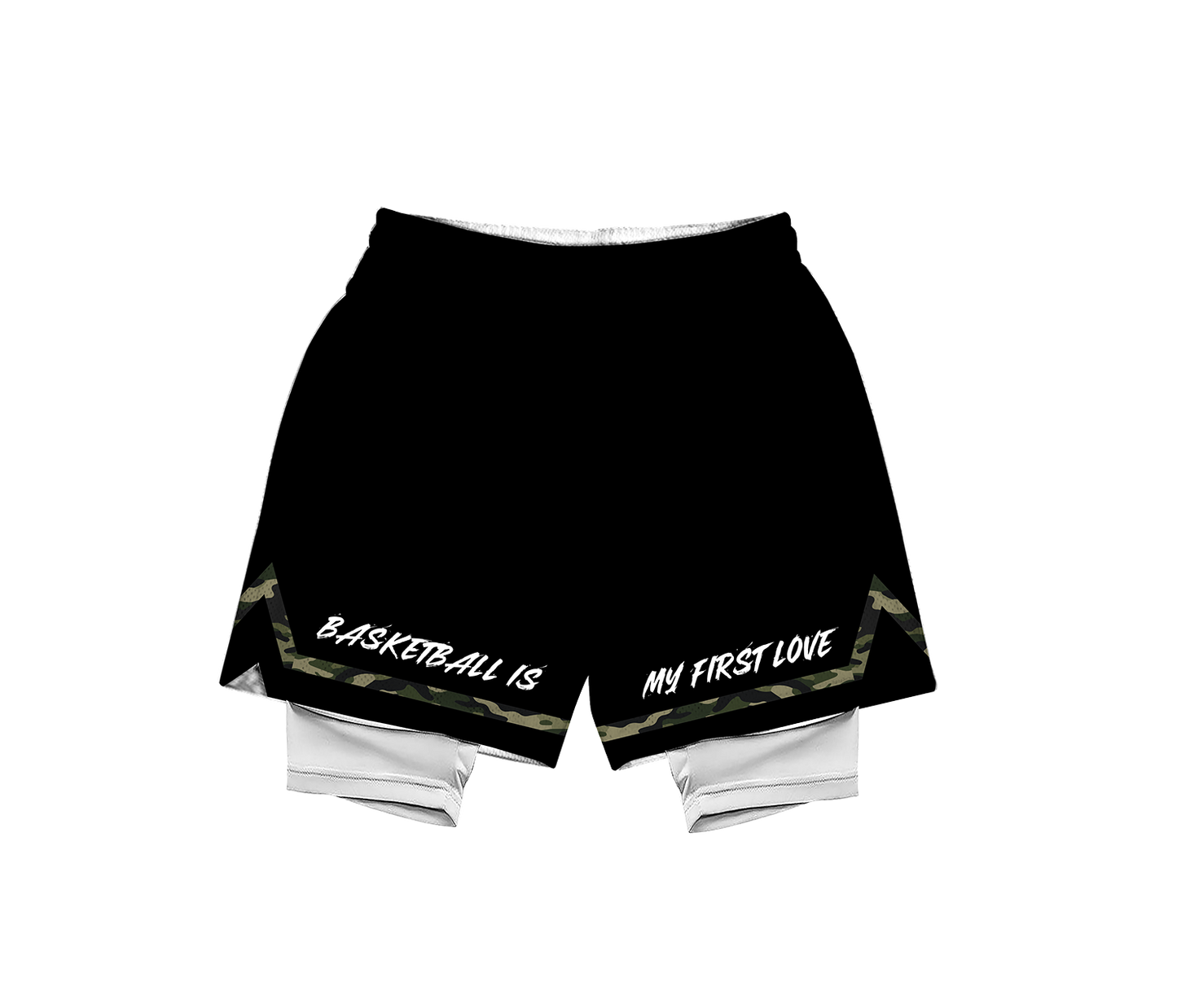 Ballers camouflage BASKETBALL IS MY FIRST LOVE Mesh Short Collection (With Cycling Short)