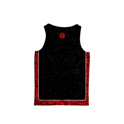 BALLERS GRAFFITI REVERSIBLE JERSEY (RED&BLACK)