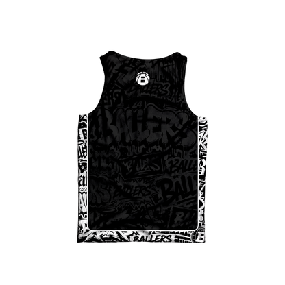 BALLERS GRAFFITI REVERSIBLE JERSEY (BLACK&WHITE)
