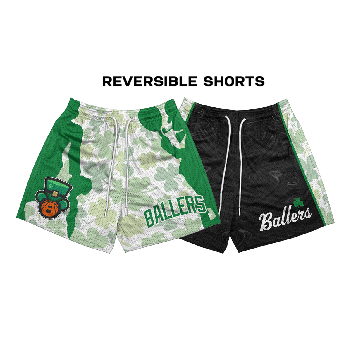 NBA-INSPIRED REVERSIBLE MESH SHORTS ( Celtics )