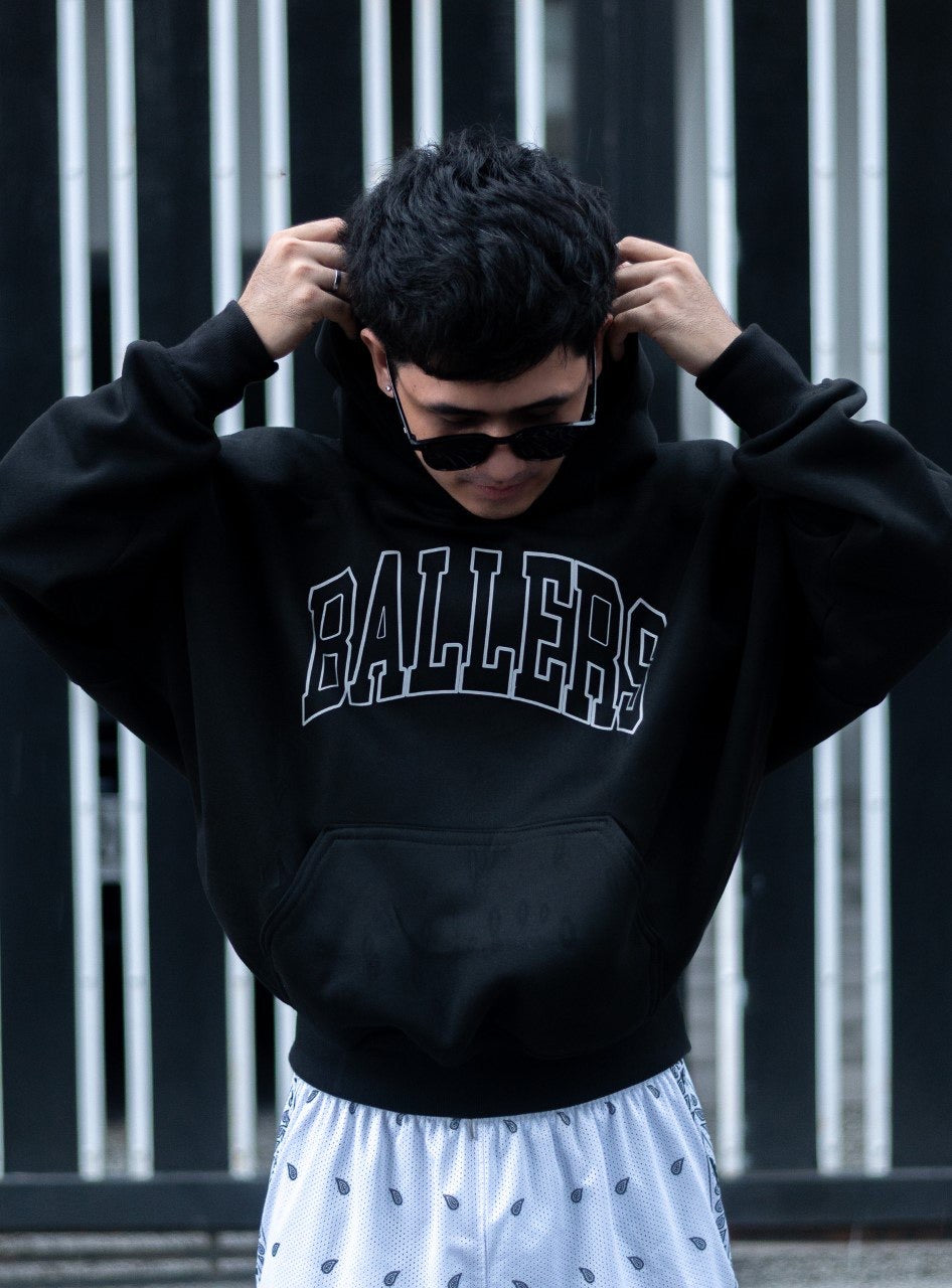 BOXY CROPPED HOODIE (REFLECTORIZED PRINT)