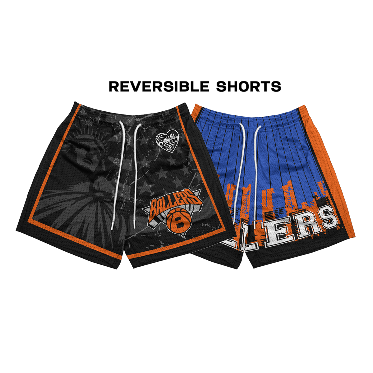 NBA-INSPIRED REVERSIBLE MESH SHORTS ( Knicks )