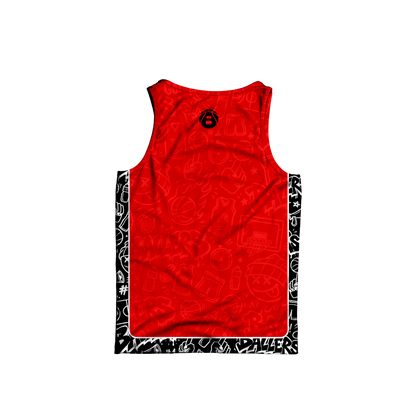 BALLERS GRAFFITI REVERSIBLE JERSEY (RED&BLACK)