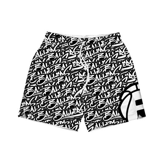 Ballers Premium Graffiti Mesh Shorts