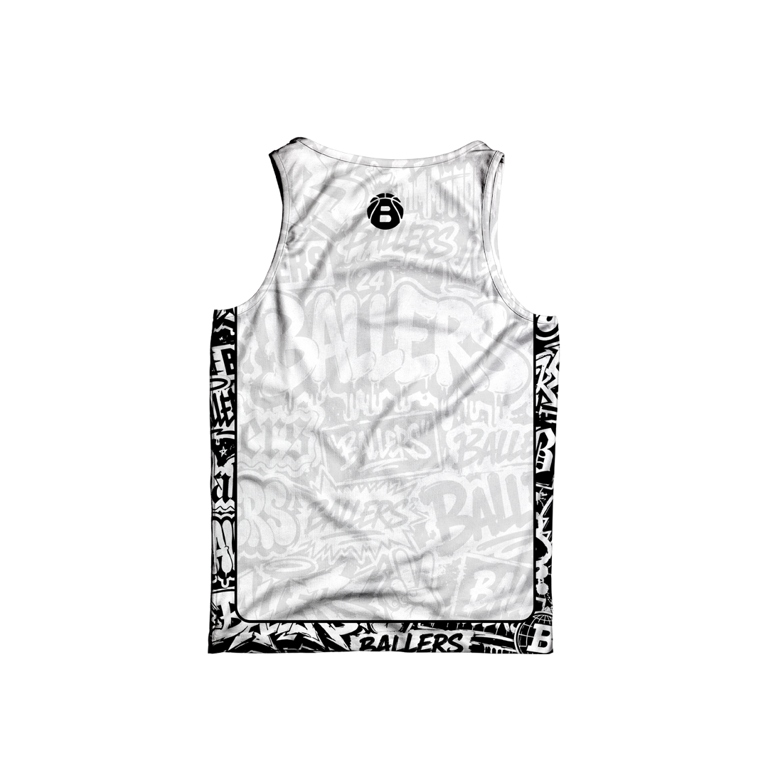 BALLERS GRAFFITI REVERSIBLE JERSEY (BLACK&WHITE)