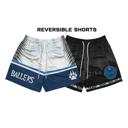 NBA-INSPIRED REVERSIBLE MESH SHORTS ( Wolves )