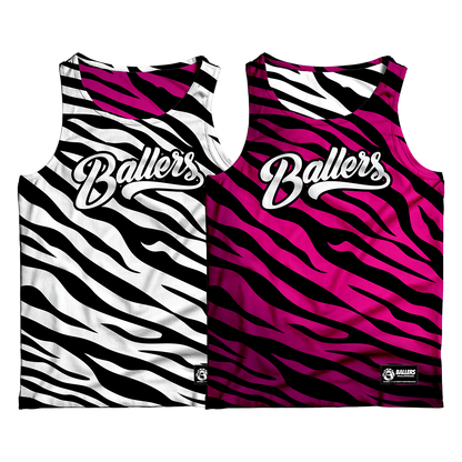 Ballers Reversible Wild Court Jersey Collection ( ZEBRA )