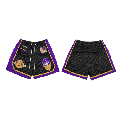 NBA-INSPIRED REVERSIBLE MESH SHORTS ( Lakers )