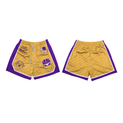 NBA-INSPIRED REVERSIBLE MESH SHORTS ( Lakers )